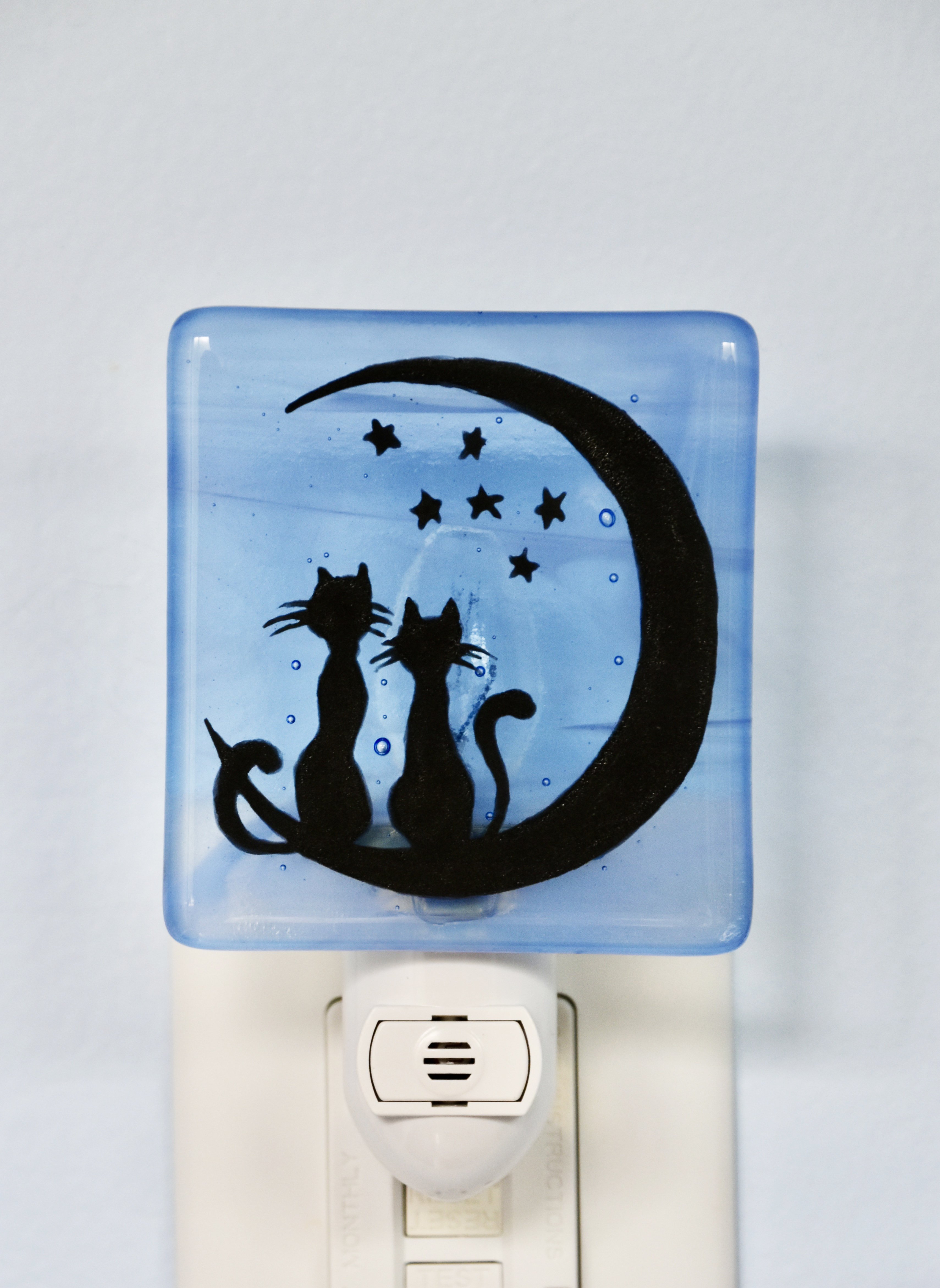 Cats on Moon Night Light